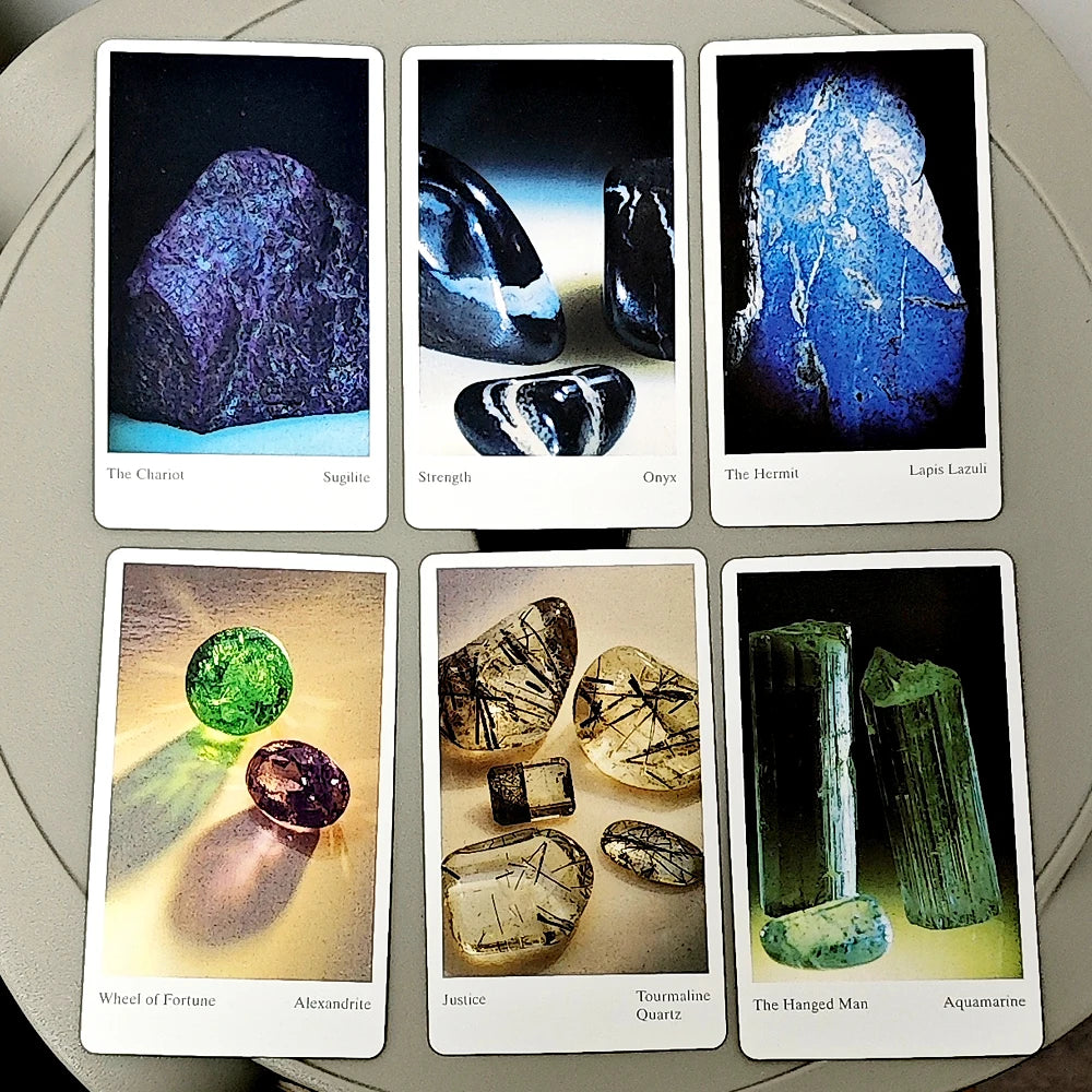 10.3*6Cm - the Tarot of Gemstones and Crystals 78 Pcs Vintage 1996 Tarot Deck