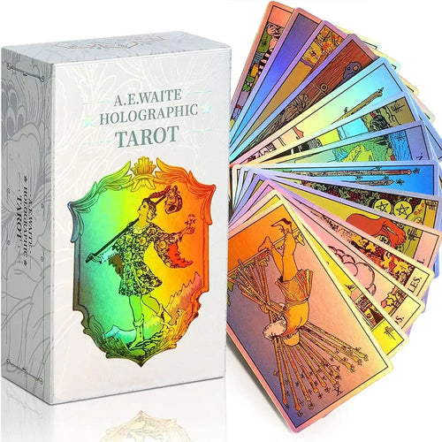 10.3*6Cm Magicseer Rainbow Tarot Cards Decks, Tarot Card and Book Sets for Beginners, Holographic Tarot Deck