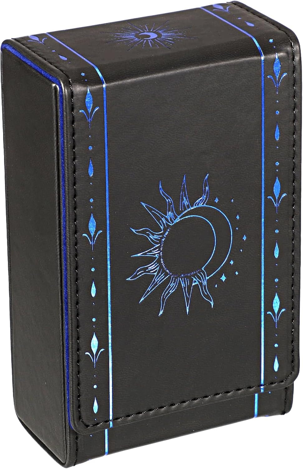 PU Leather Tarot Card Protective Case, Sun Moon Pattern Design Tarot Deck Storage Pouch, Tarot Card Holder Tarot Pouch Bag for Playing Cards and Standard Size Tarot Cards Tarot Deck
