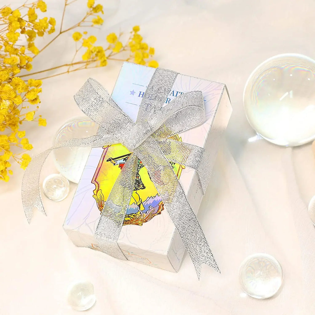 10.3*6Cm Magicseer Rainbow Tarot Cards Decks, Tarot Card and Book Sets for Beginners, Holographic Tarot Deck