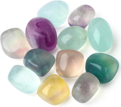 Fluorite Crystals Healing Crystal Stones Set Natural Crystals Bulk Irregular Stones 0.45 Lbs