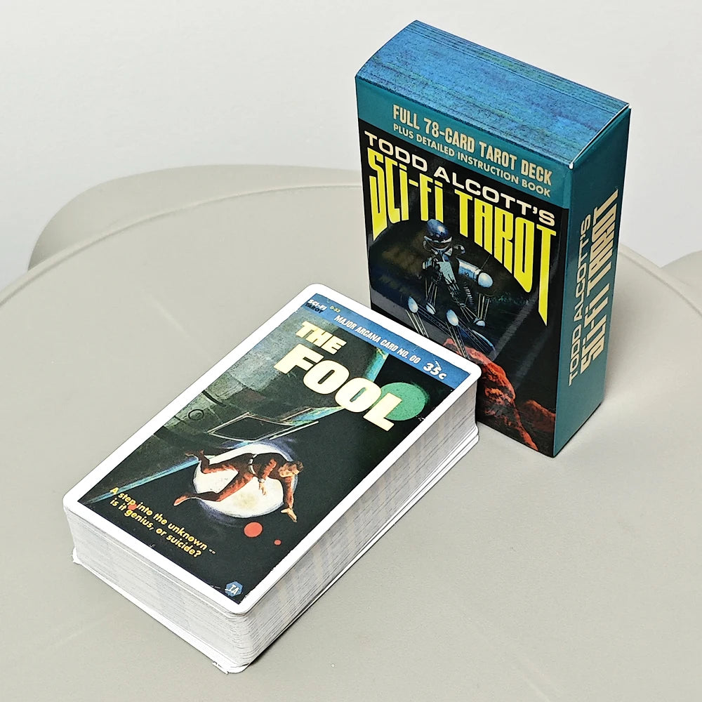78 Pcs Tarot Cards Based on Rider Waite System Todd Alcott'S Sci-Fi Tarot, Science-Fiction-Themed Tarot Deck, 10.3*6Cm