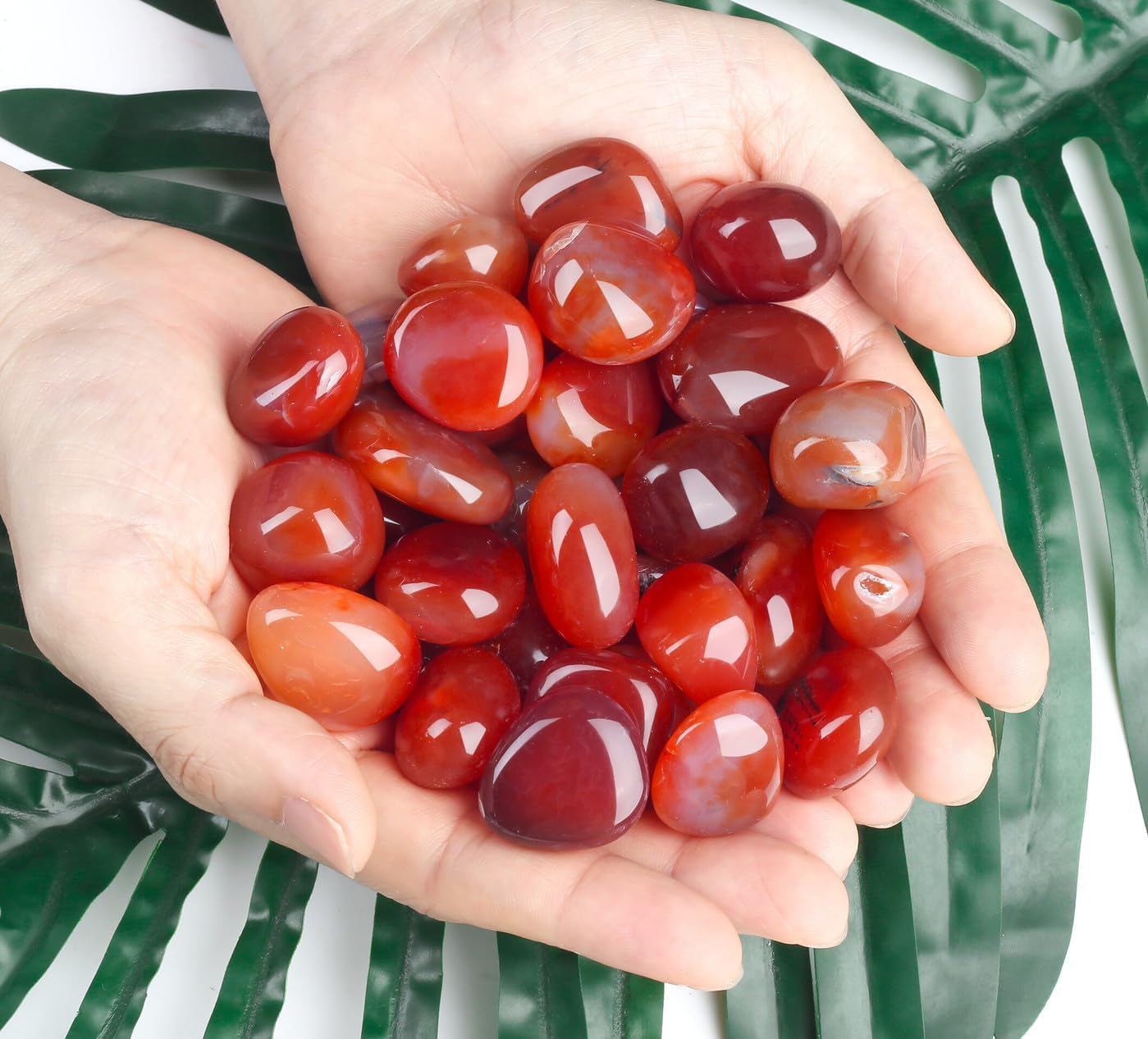 Red Carnelian Crystals Healing Crystal Stones Set Natural Crystals Bulk Irregular Stones 0.45 Lbs