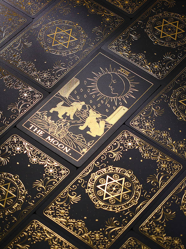 Classic Gold Foil Tarot Cards with Guide