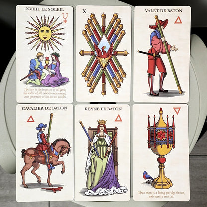 The Alchemical Tarot of Marseille 78 Pcs Tarot Cards an Interpretation of the French Tarot That References Alchemy 12*7Cm