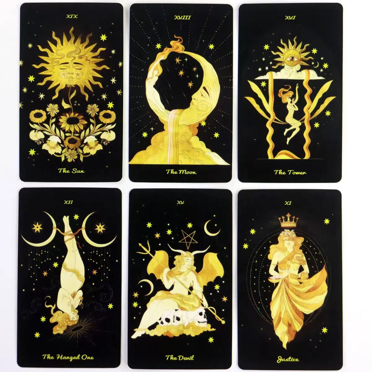 Aurora Tarot Let Stars Guide Journey as You Explore the Traditions of a Marseille Tarot Deck 10.3*6Cm 78 Pcs Tarot Cards