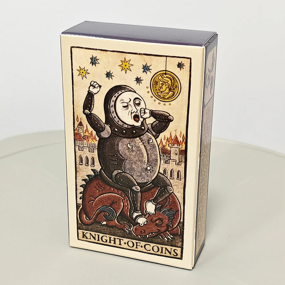 Trionfi Della Luna Tarot - Fully Illustrated 78-Card Tarot Deck 10.3*6Cm Inspired by Marseilles Style Tarot