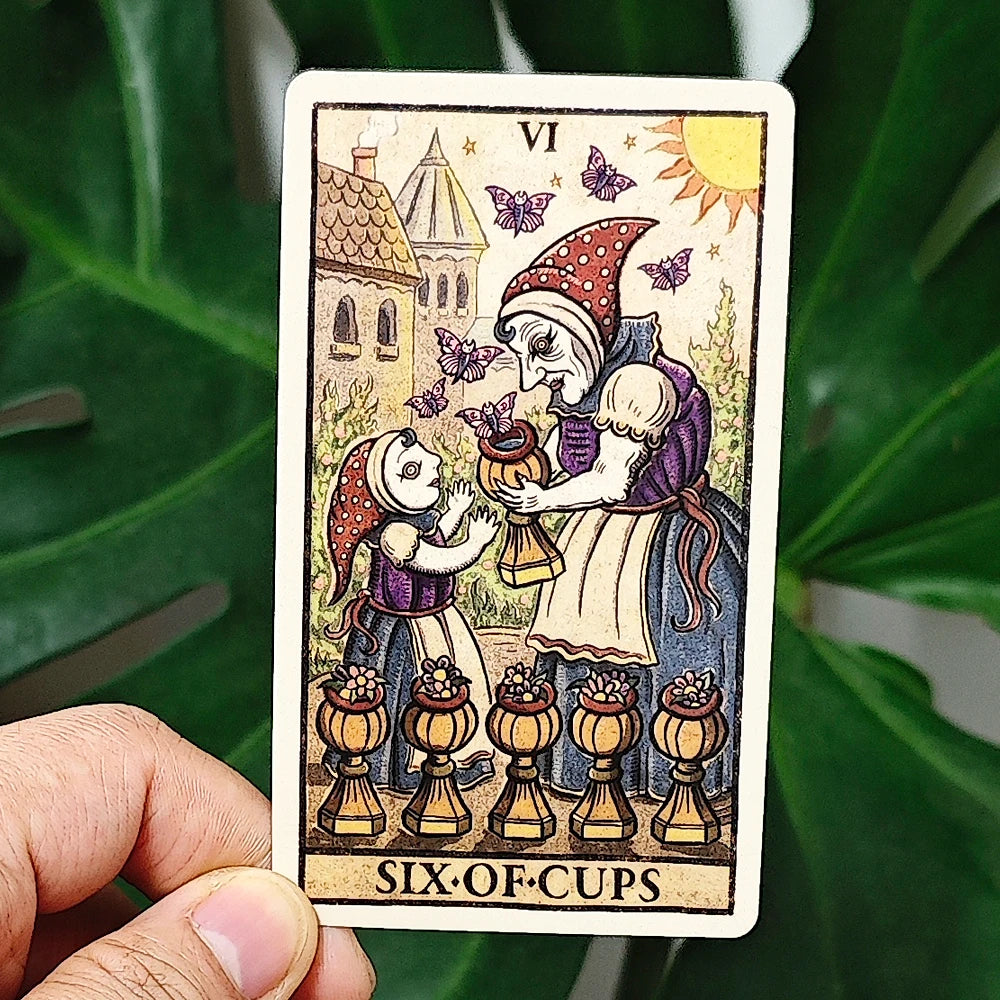 Trionfi Della Luna Tarot - 10.3*6Cm Fully Illustrated 78-Card Tarot Deck Inspired by Marseilles Style Tarot