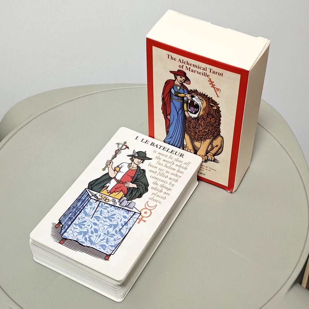 The Alchemical Tarot of Marseille 78 Pcs Tarot Cards an Interpretation of the French Tarot That References Alchemy 12*7Cm