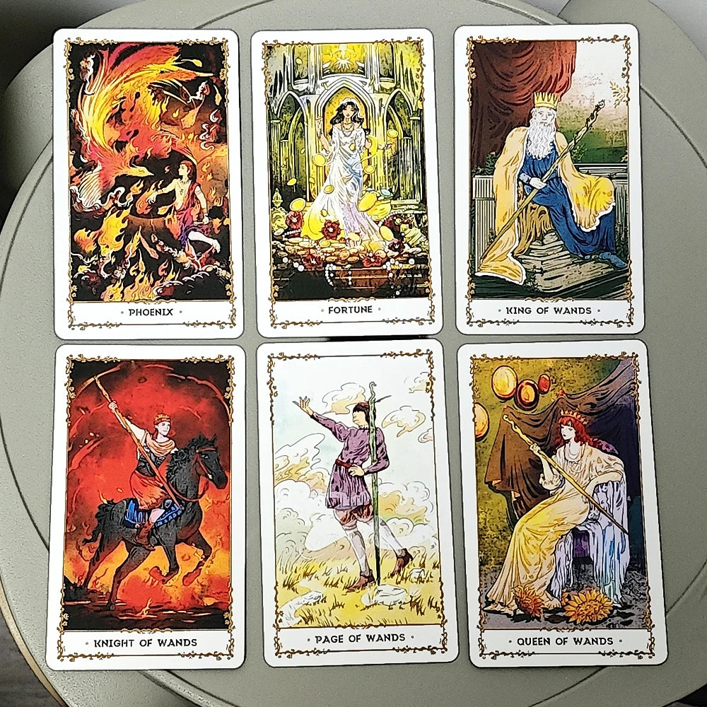 Silent Desolate Tarot Deck 78 Pcs Cartoon Tarot Cards Based on Rider System 10.3*6Cm