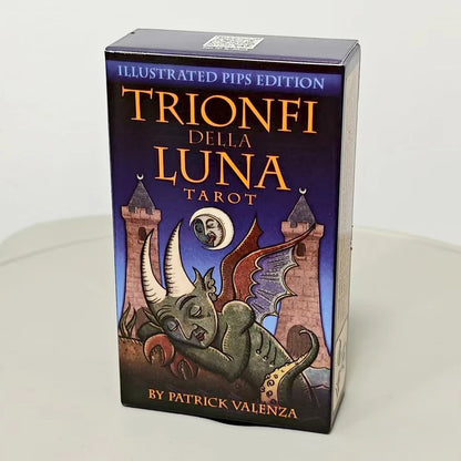 Trionfi Della Luna Tarot - 10.3*6Cm Fully Illustrated 78-Card Tarot Deck Inspired by Marseilles Style Tarot