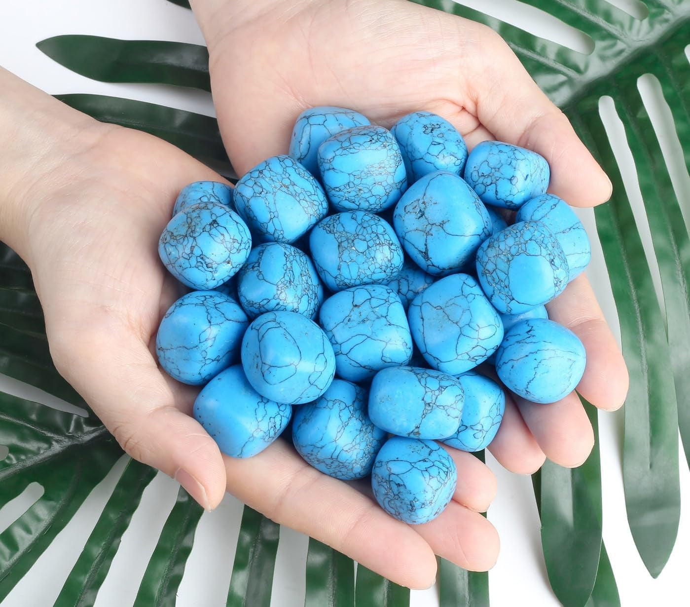 Green Turquoise Crystals Healing Crystal Stones Set Natural Crystals Bulk Irregular Stones 0.45 Lbs