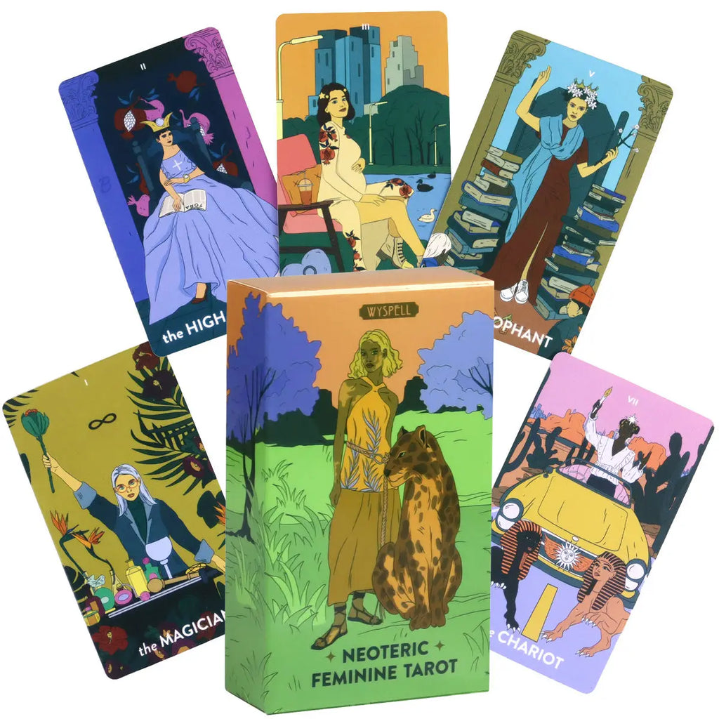 Neoteric Feminine Tarot Deck 10.3*6Cm – 78 Pcs Modern Borderless Tarot Cards