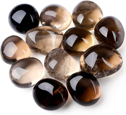 Smoky Quartz Crystals Healing Crystal Stones Set Natural Crystals Bulk Irregular Stones 0.45 Lbs