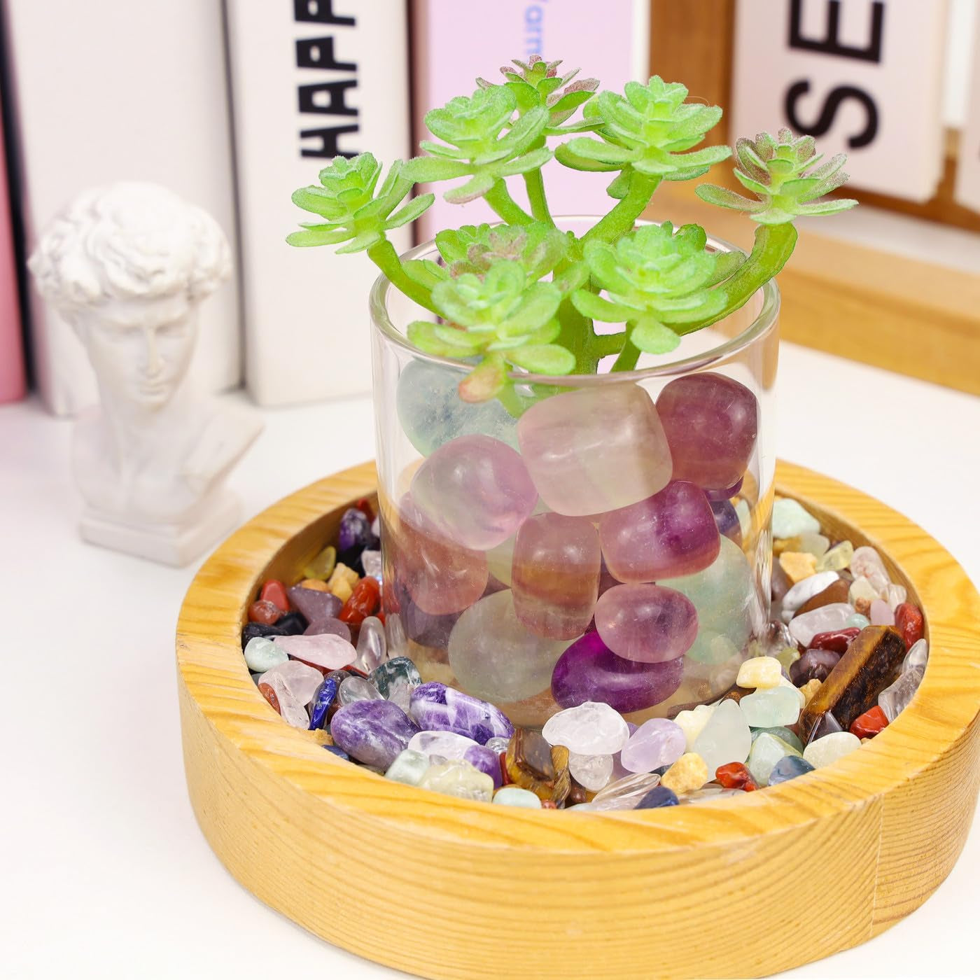Fluorite Crystals Healing Crystal Stones Set Natural Crystals Bulk Irregular Stones 0.45 Lbs