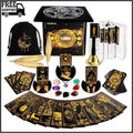78 Tarot Cards with Guide Book, Black Tarot Deck Gift Set with Tarot Cloth, Chak