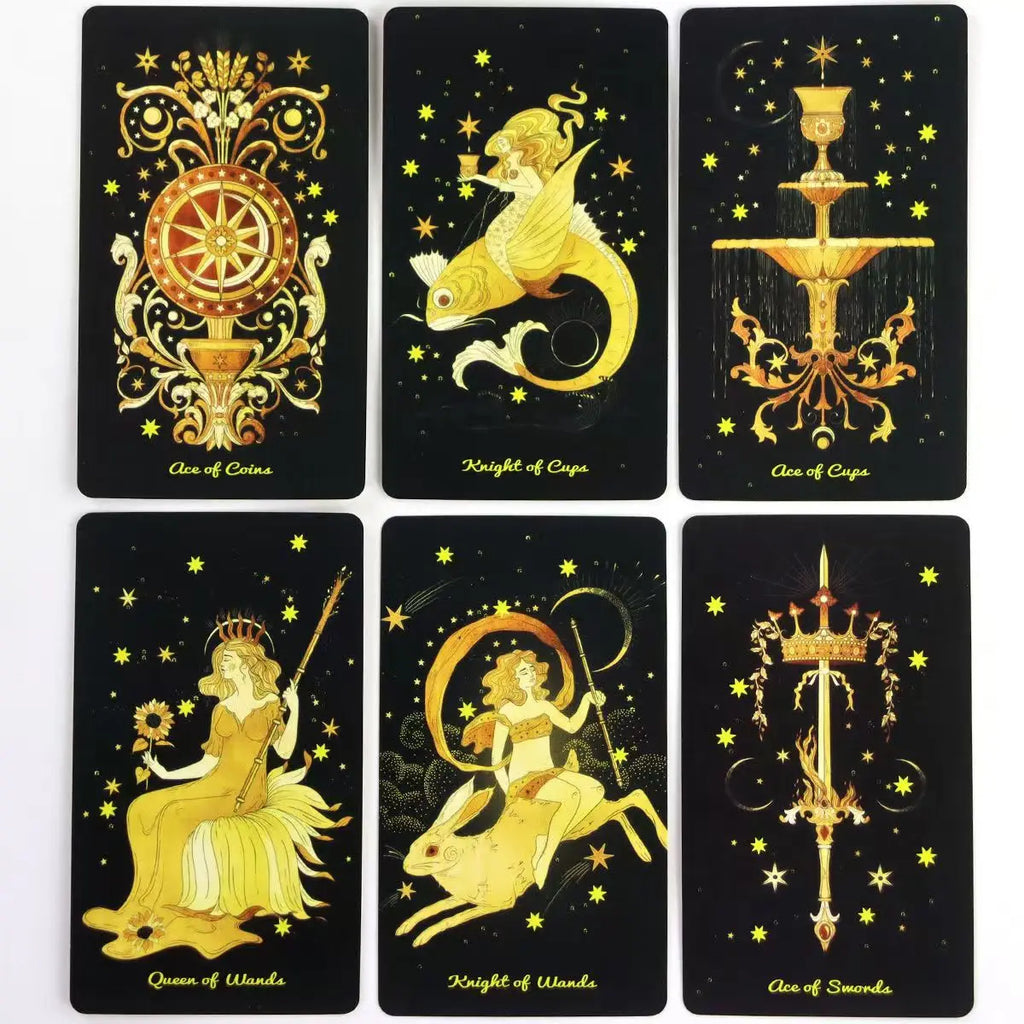 Aurora Tarot Let Stars Guide Journey as You Explore the Traditions of a Marseille Tarot Deck 10.3*6Cm 78 Pcs Tarot Cards