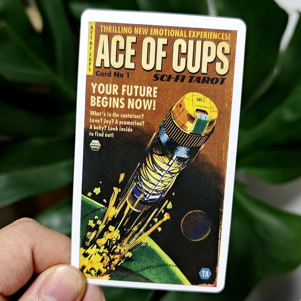 78 Pcs Tarot Cards Based on Rider Waite System Todd Alcott'S Sci-Fi Tarot, Science-Fiction-Themed Tarot Deck, 10.3*6Cm