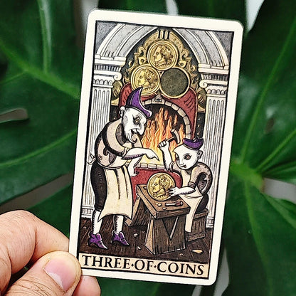 Trionfi Della Luna Tarot - Fully Illustrated 78-Card Tarot Deck 10.3*6Cm Inspired by Marseilles Style Tarot
