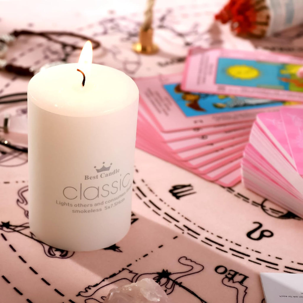 Tarot Cards Set with Meanings on Them-Beginner Tarot Deck Set-Tarot Spread Cloth,Velvet Pouches-Tarot Cards for Beginners Crystal-Rope Satya Incense