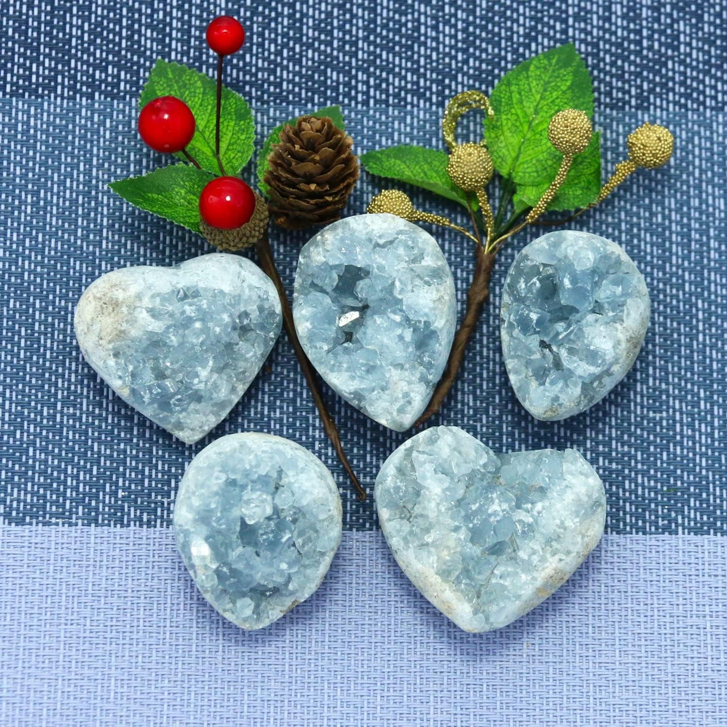 Celestite Crystals, Crystal Clusters, Raw Crystals, Angelite Crystal, Witchcraft Crystals, Blue Calcite Crystal, Blue Crystal, Witchcraft Supplies, Crystals and Healing Stones(100-150G)