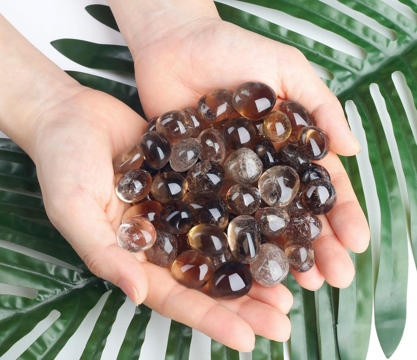 Smoky Quartz Crystals Healing Crystal Stones Set Natural Crystals Bulk Irregular Stones 0.45 Lbs