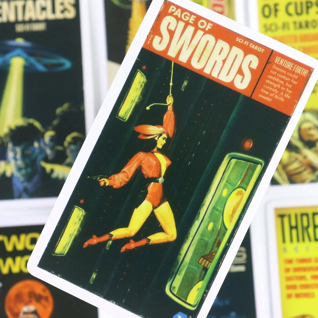 78 Pcs Tarot Cards Based on Rider Waite System Todd Alcott'S Sci-Fi Tarot, Science-Fiction-Themed Tarot Deck, 10.3*6Cm